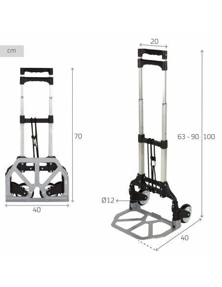 Chariot Multi-usages Aktive 40 x 100 x 40 cm (2 Unités)