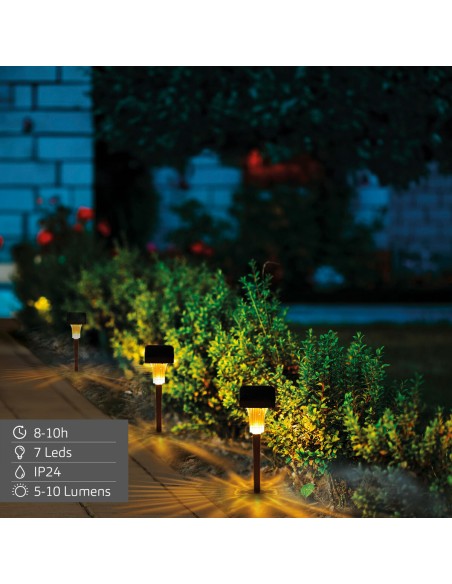 Lampe solaire Aktive 6 x 33 x 6 cm (6 Unités)