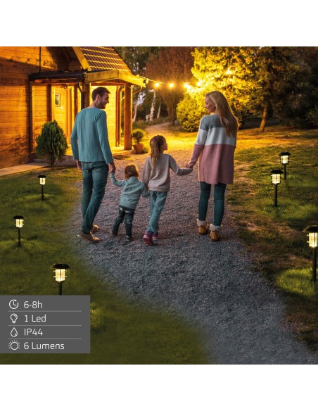 Lampe solaire Aktive 17 x 58 x 17 cm (2 Unités)