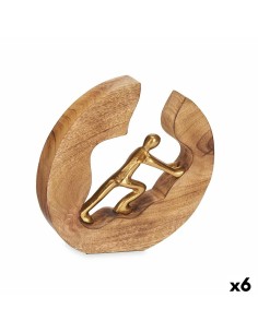 Figurine Décorative Doré Métal 22 x 22 x 4 cm (6 Unités)