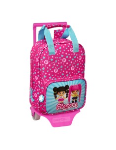 Cartable à roulettes Pinypon Bleu Rose 20 x 28 x 8 cm