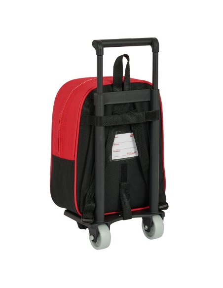Cartable à roulettes Sevilla Fútbol Club Noir Rouge 22 x 27 x 10 cm