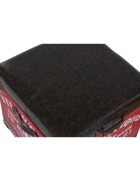 Set de boîtes décoratives Home ESPRIT Marron Multicouleur Polyuréthane Bois Vintage