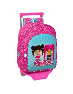 Cartable à roulettes Pinypon Bleu Rose 26 x 34 x 11 cm