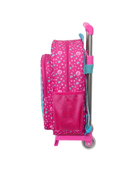 Cartable à roulettes Pinypon Bleu Rose 26 x 34 x 11 cm