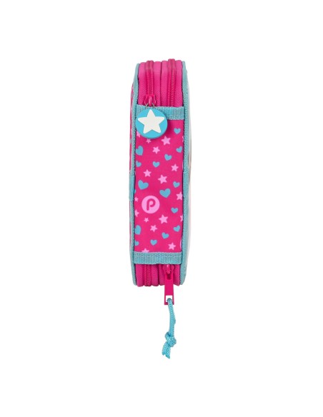 Plumier double Pinypon Bleu Rose 12.5 x 19.5 x 4 cm (28 Pièces)