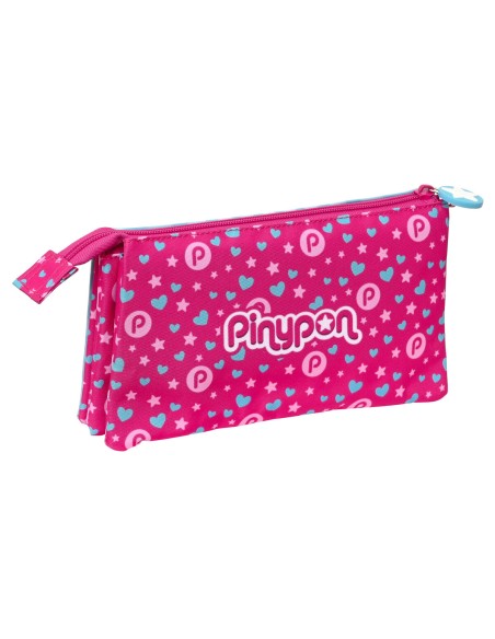Trousse Fourre-Tout Double Pinypon Bleu Rose 22 x 12 x 3 cm