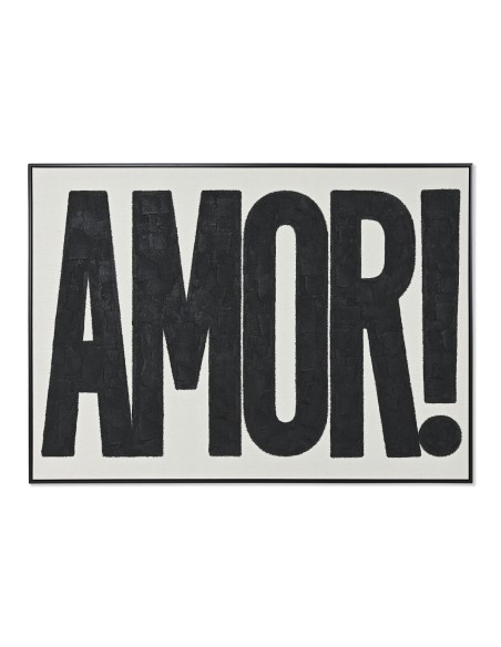 Cadre Home ESPRIT Amor! Blanc Noir Moderne 103 x 4,5 x 143 cm