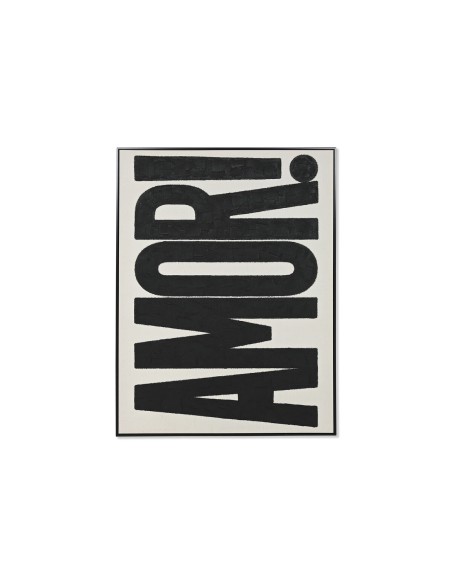 Cadre Home ESPRIT Amor! Blanc Noir Moderne 103 x 4,5 x 143 cm