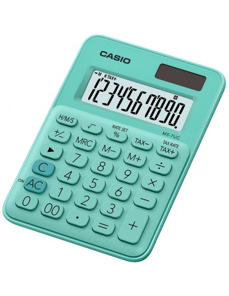 Calculatrice Casio MS-7UC-GN Vert Plastique