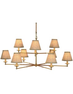 Suspension Home ESPRIT Beige Doré Laiton 25 W 113 x 113 x 132 cm 2