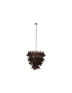 Suspension Home ESPRIT Marron Argenté Verre Acier 25 W 80 x 80 x 80 cm