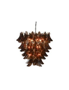 Suspension Home ESPRIT Marron Argenté Verre Acier 25 W 80 x 80 x 80 cm 2