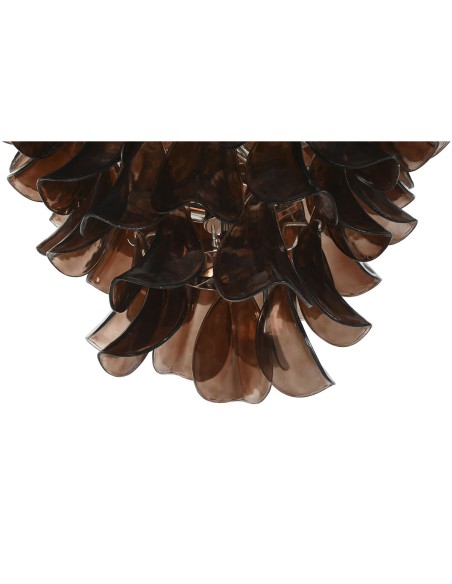 Suspension Home ESPRIT Marron Argenté Verre Acier 25 W 80 x 80 x 80 cm