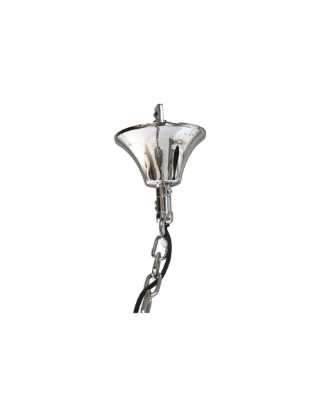 Suspension Home ESPRIT Marron Argenté Verre Acier 25 W 80 x 80 x 80 cm