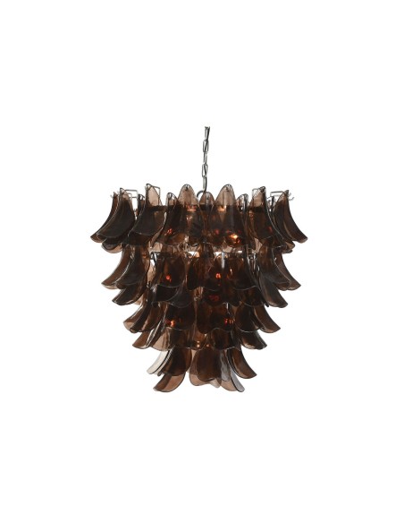 Suspension Home ESPRIT Marron Argenté Verre Acier 25 W 80 x 80 x 80 cm