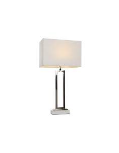 Lampe de bureau Home ESPRIT Blanc Argenté 50 W 220 V 2