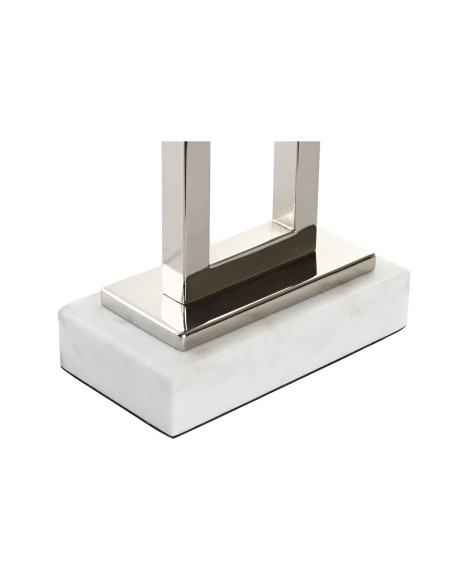 Lampe de bureau Home ESPRIT Blanc Argenté 50 W 220 V
