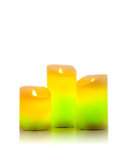 Bougies LED Multicolores Effet Flamme avec Télécommande Lendles InnovaGoods 3 Unités