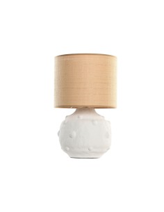 Lampe de bureau Home ESPRIT Blanc Marron 50 W 220 V