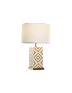 Lampe de bureau Home ESPRIT Blanc Beige Doré 50 W 220 V 2