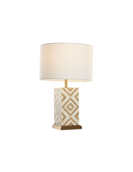 Lampe de bureau Home ESPRIT Blanc Beige Doré 50 W 220 V