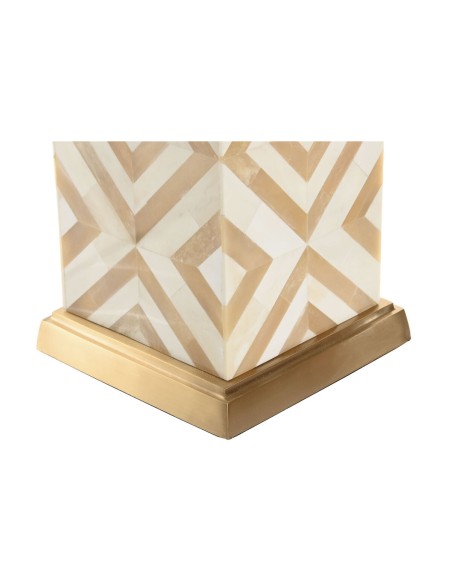 Lampe de bureau Home ESPRIT Blanc Beige Doré 50 W 220 V