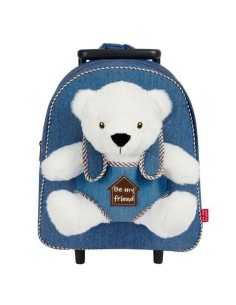 Cartable à roulettes Perletti Perry 38 x 28 x 11 cm ours polaire