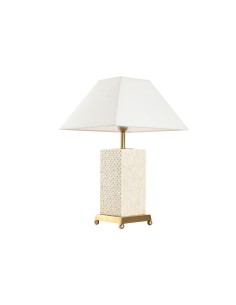 Lampe de bureau Home ESPRIT Blanc Beige Doré 50 W 220 V