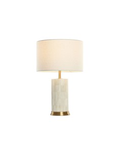 Lampe de bureau Home ESPRIT Blanc Beige Doré 50 W 220 V 2
