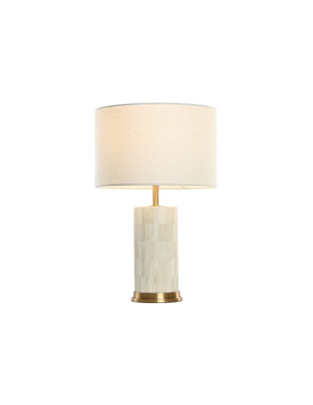 Lampe de bureau Home ESPRIT Blanc Beige Doré 50 W 220 V