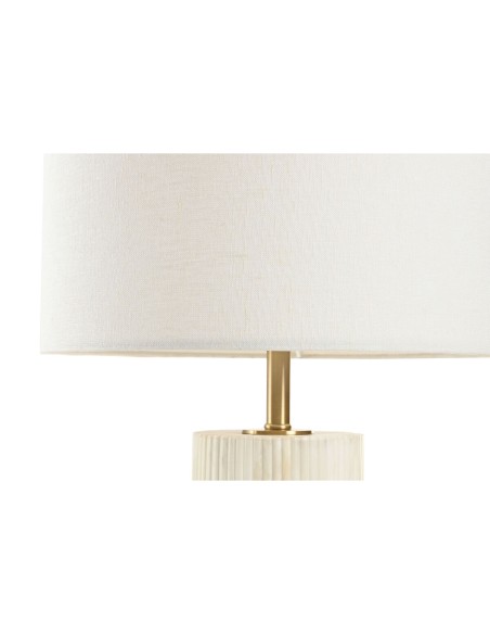 Lampe de bureau Home ESPRIT Blanc Beige Doré 50 W 220 V