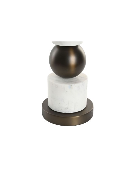 Lampe de bureau Home ESPRIT Blanc Bronze 50 W 220 V