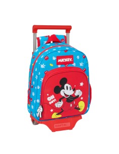 Cartable à roulettes Mickey Mouse Clubhouse Fantastic Bleu Rouge 28 x 34 x 10 cm