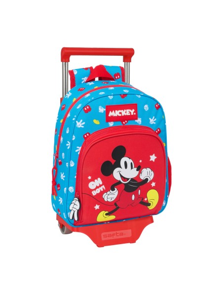 Cartable à roulettes Mickey Mouse Clubhouse Fantastic Bleu Rouge 28 x 34 x 10 cm
