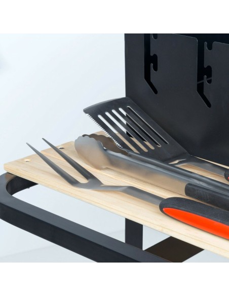 Ensemble d'ustensiles pour barbecue Aktive 3 Pièces Barbecue Acier inoxydable 9 x 41 x 5 cm (4 Unités)