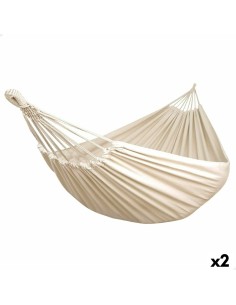 Hamac Suspendu Aktive Beige 220 x 150 cm (2 Unités)