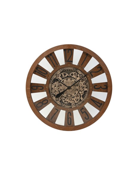 Horloge Murale Home ESPRIT Naturel Bois Métal 80 x 9,5 x 80 cm
