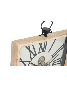 Horloge Murale Home ESPRIT Blanc Naturel Métal Bois de pin 60 x 8,5 x 73 cm 2