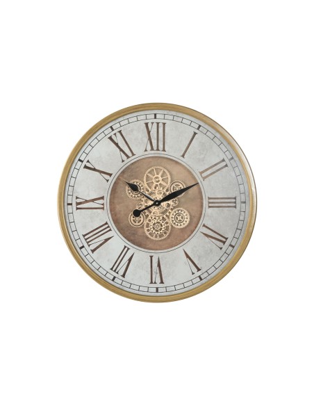 Horloge Murale Home ESPRIT Doré Argenté Verre Fer 72 x 8,5 x 72 cm