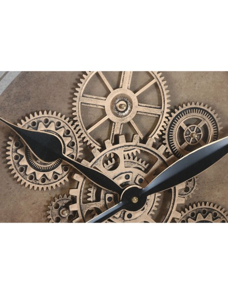 Horloge Murale Home ESPRIT Doré Argenté Verre Fer 72 x 8,5 x 72 cm