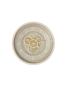 Horloge Murale Home ESPRIT Beige Doré Verre Fer 46 x 8,5 x 46 cm