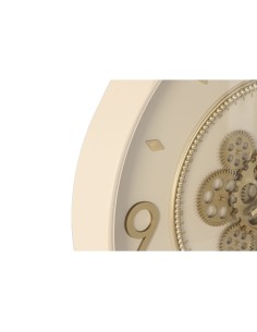 Horloge Murale Home ESPRIT Beige Doré Verre Fer 55,5 x 8,5 x 55,5 cm 2