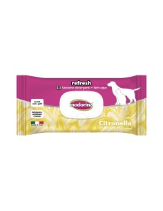 Lingettes humides pour animaux domestiques Inodorina REFRESH Citronnelle