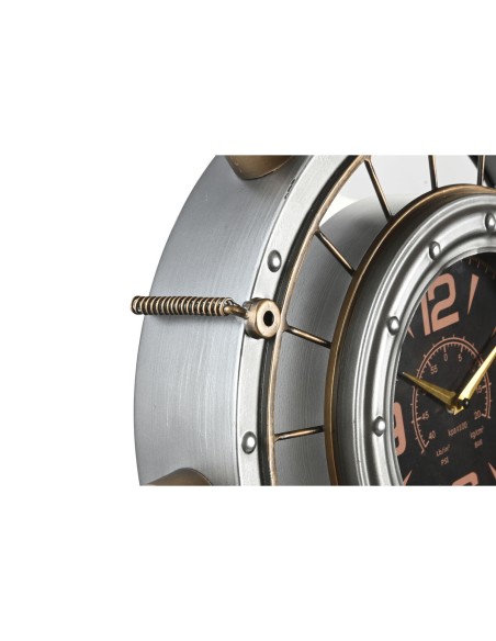 Horloge Murale Home ESPRIT Doré Argenté Fer Vintage 48 x 11 x 44,5 cm