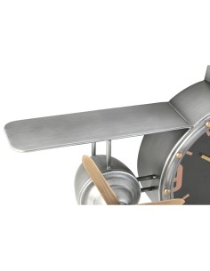 Horloge Murale Home ESPRIT Doré Argenté Métal Avion Vintage 87 x 17 x 52,5 cm 2