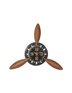 Horloge Murale Home ESPRIT Marron Noir Métal Hélices Vintage 118 x 24 x 134 cm