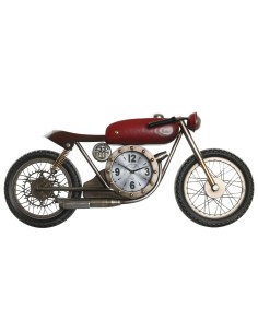 Horloge Murale Home ESPRIT Rouge Doré PVC Métal Moto Vintage 95 x 12 x 43,5 cm