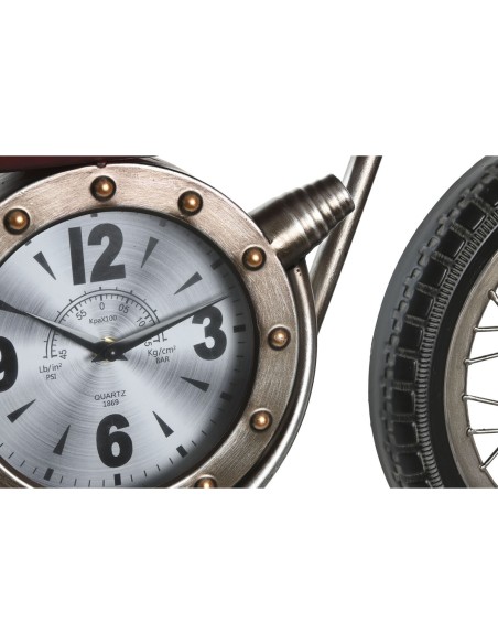 Horloge Murale Home ESPRIT Rouge Doré PVC Métal Moto Vintage 95 x 12 x 43,5 cm