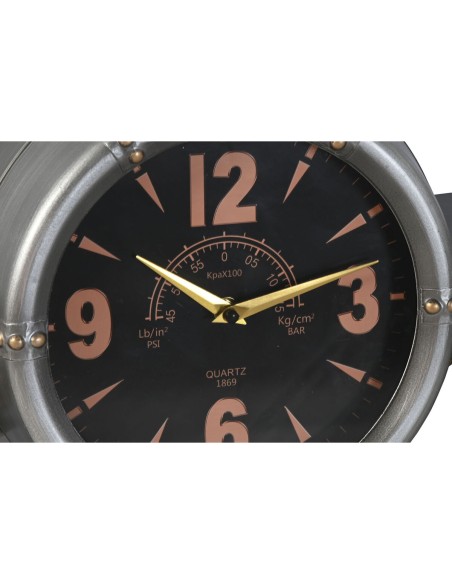 Horloge Murale Home ESPRIT Doré Argenté Métal Avion Vintage 143 x 20 x 46 cm